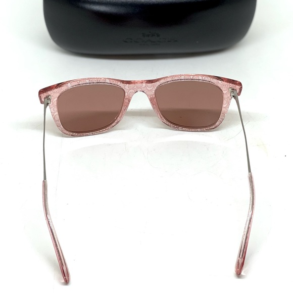 COACH💥NWOT~SOLD💥Transparent Pink Signature C Woman’s Sunglasses - Picture 11 of 14